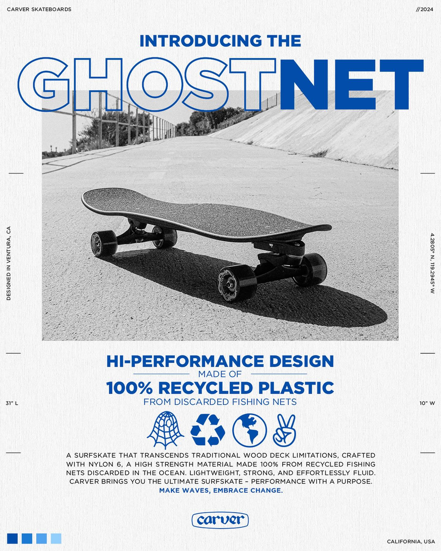 Carver Ghostnet Surfskate Complete CX | 31"